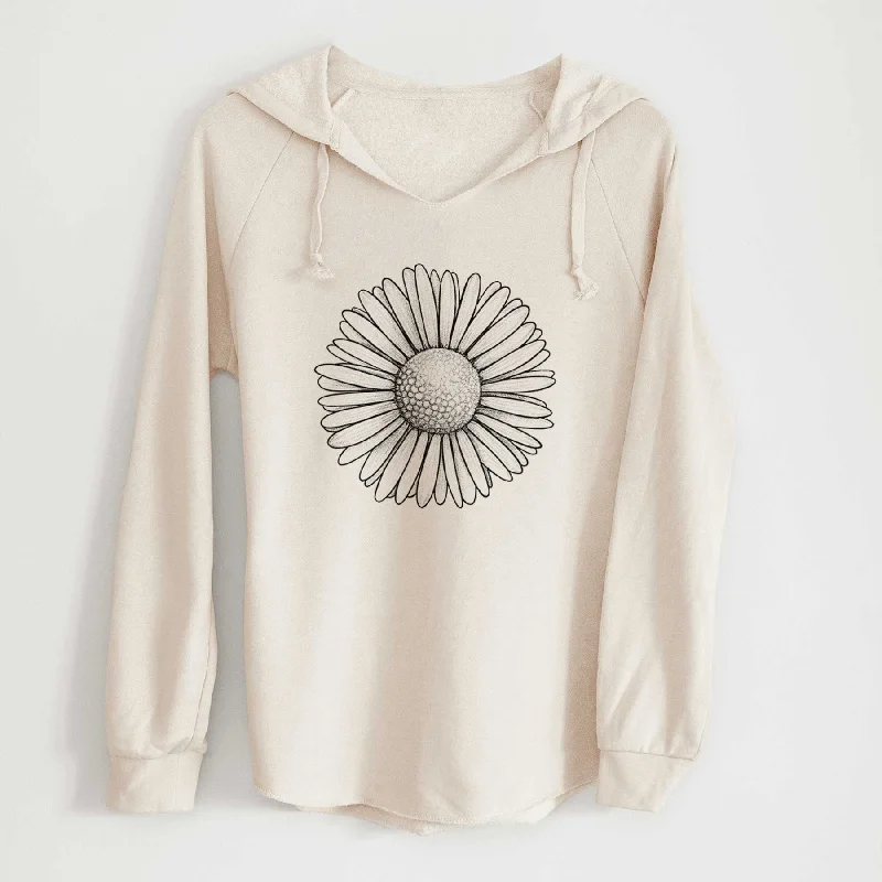 Bellis perennis - The Common Daisy - Cali Wave Hooded Sweatshirt Women’s Hoodie Sweater