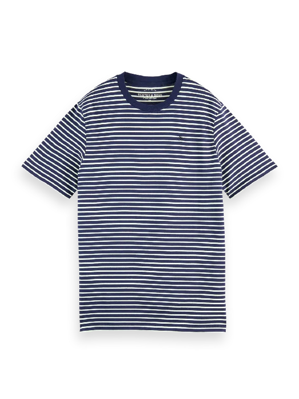 Scotch & Soda - Crewneck Striped Jersey T-Shirt - Combo A Cozy Hoodie Pullover