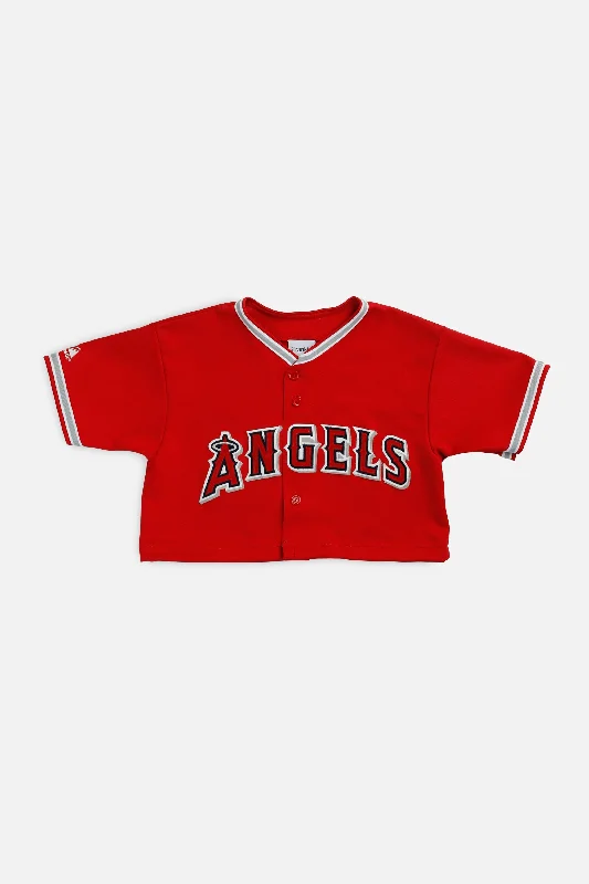 Rework Crop LA Angels MLB Jersey - XS Basic Hoodie Sweatshirt Look