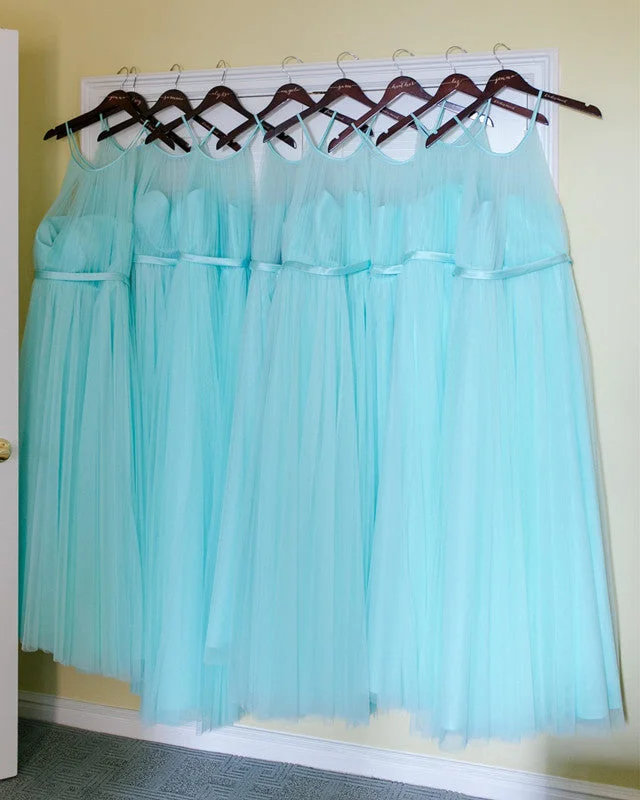 Elegant Long Tulle Halter Bridesmaid Dresses For Beach Wedding Mermaid Lace Gown