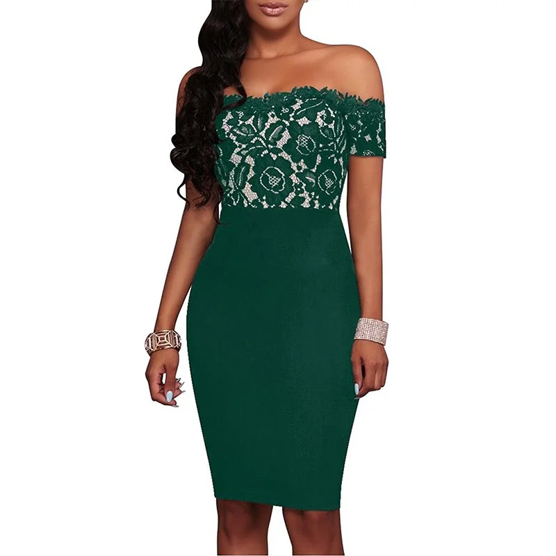 Green Straless Lace Printed Dresses #Strapless Lace Wedding Gown