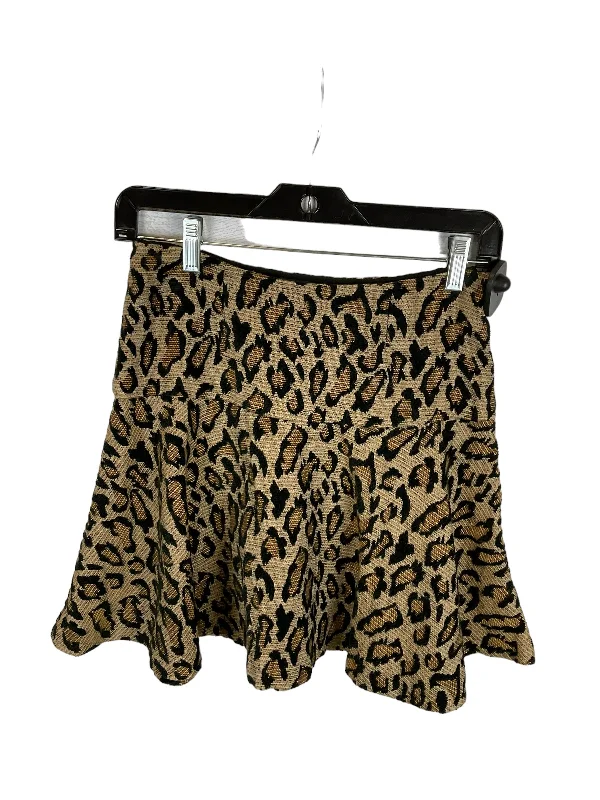 Animal Print Skirt Mini & Short Free People, Size 2 Ripped Denim Skirt