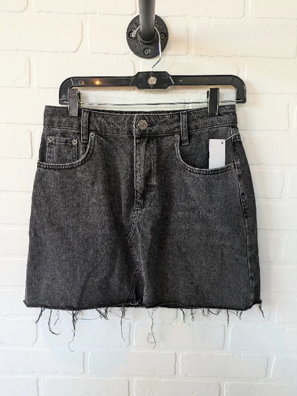 Black Denim Skirt Mini & Short Bdg, Size 8 Lace Detail Mini Skirt