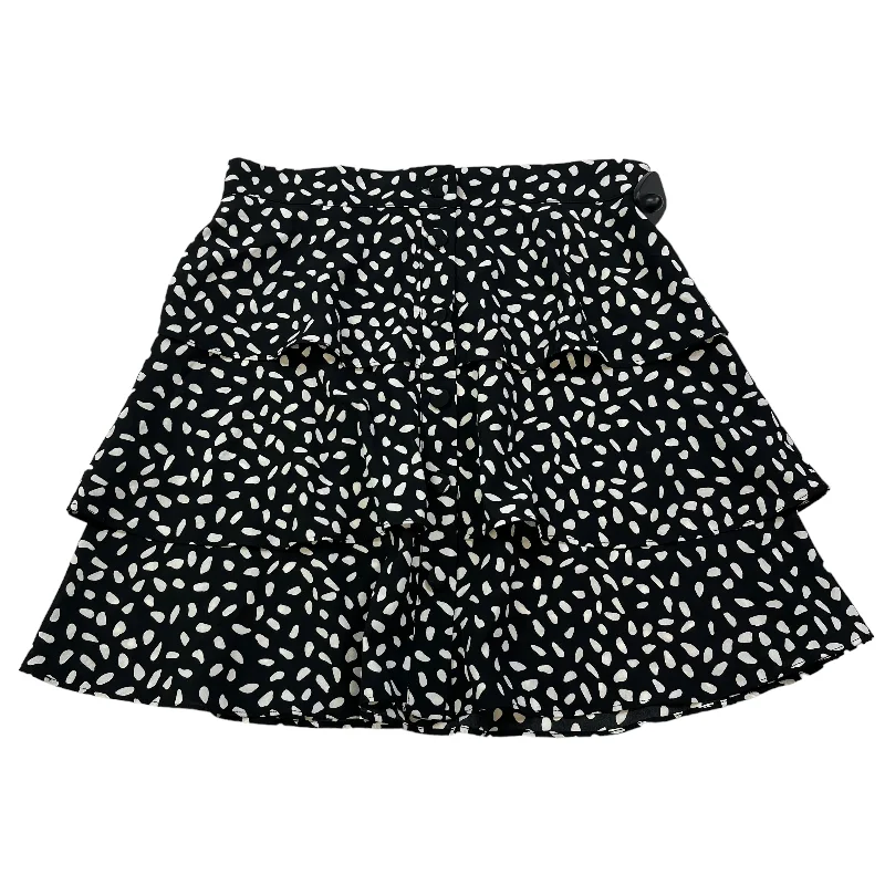 Black Skirt Mini & Short Ee Some, Size M Button-up Mini Skirt