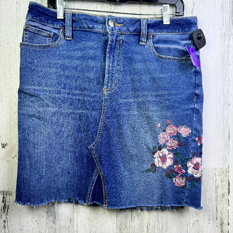 Blue Denim Skirt Mini & Short Seven 7, Size 10 High-waist Denim Skirt