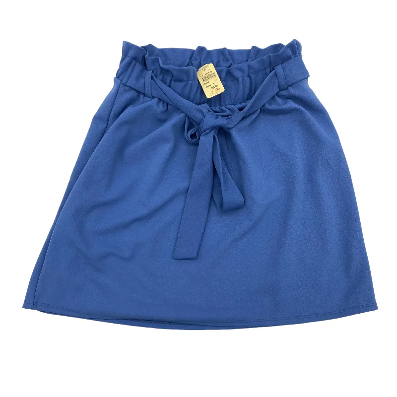 BLUE POTTERS POT SKIRT MINI & SHORT, Size S Leather Mini Skirt