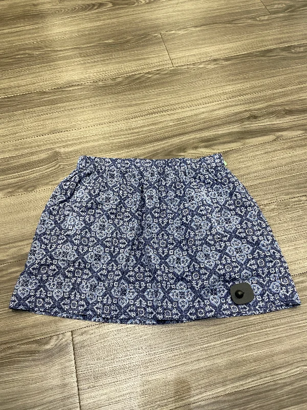 Blue & White Skirt Mini & Short J. Crew, Size M Stylish Pleated Skirt