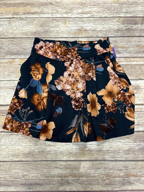 Floral Print Skirt Mini & Short Potters Pot, Size L Summer Mini Skirt