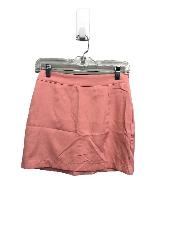 Peach Skirt Mini & Short By Shein, Size: 4 Basic Mini Skirt