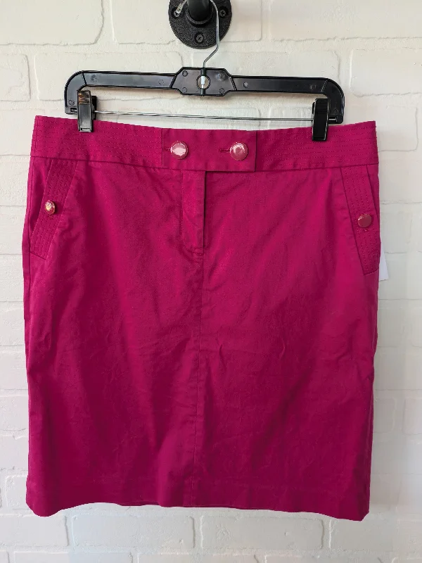 Pink Skirt Mini & Short J. Crew, Size 12 Printed Denim Skirt