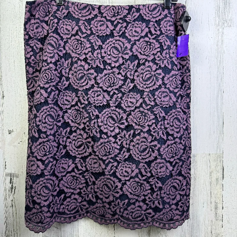 Purple Skirt Mini & Short Ann Taylor, Size 12 Wrap Mini Skirt