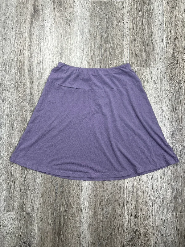 Purple Skirt Mini & Short Synergy, Size S Raw Hem Mini Skirt