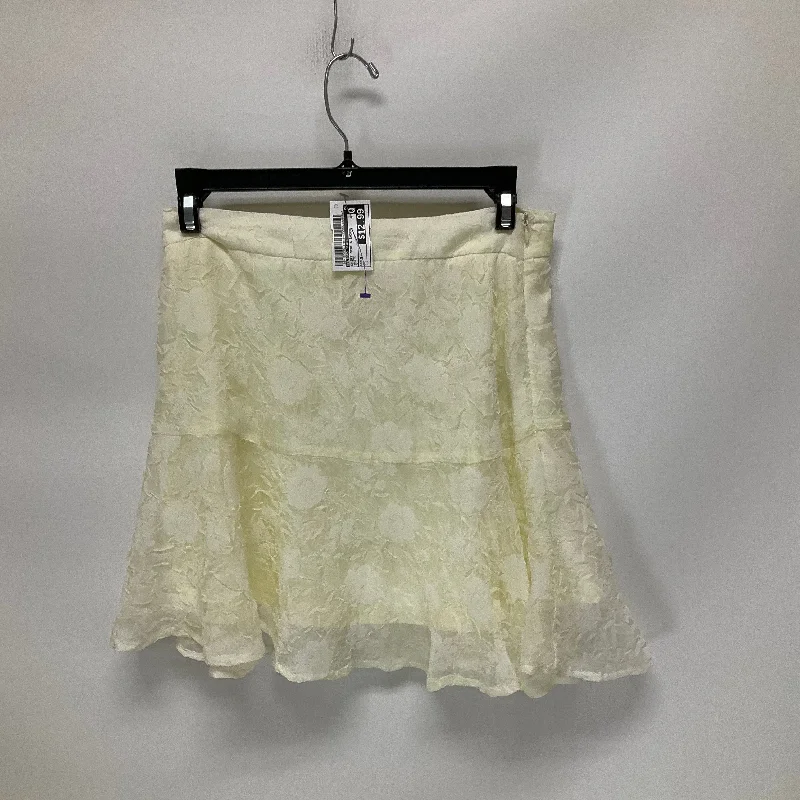 White Skirt Mini & Short Altard State, Size S Fringed Mini Skirt