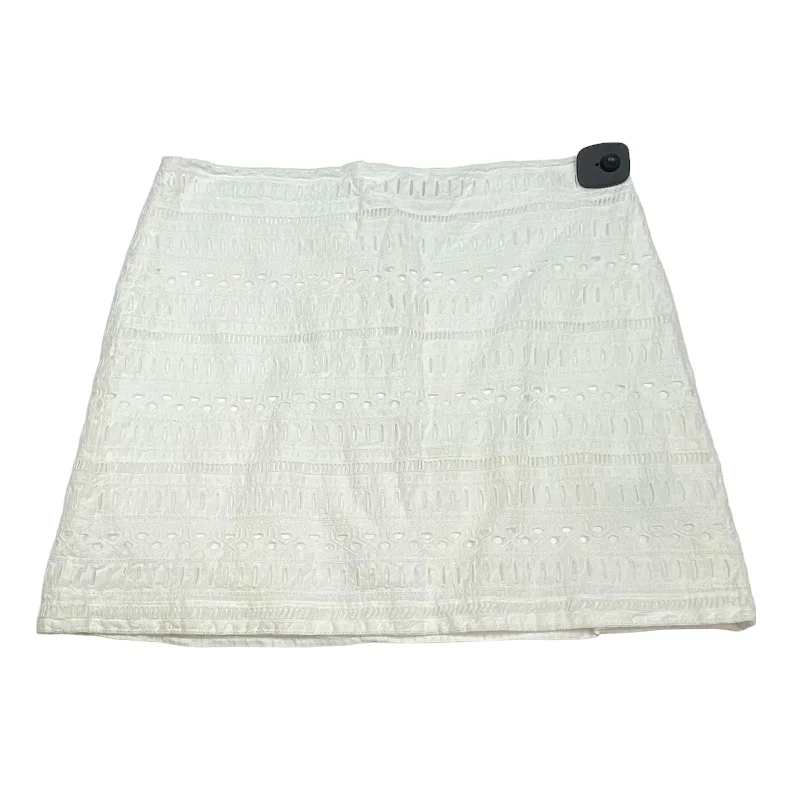 White Skirt Mini & Short Gap, Size L Fitted Pleated Skirt