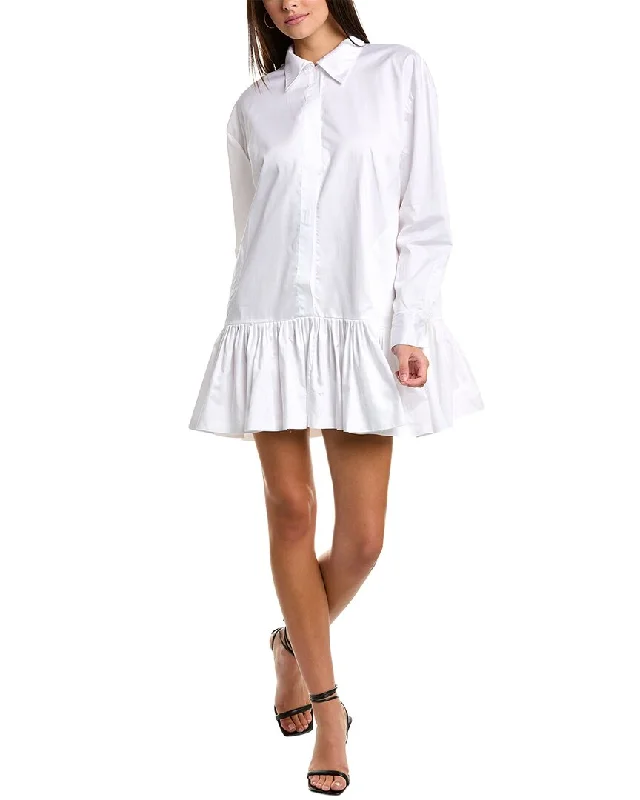 Norma Kamali Oversized Boyfriend Shirtdress Sexy Shirt Gown