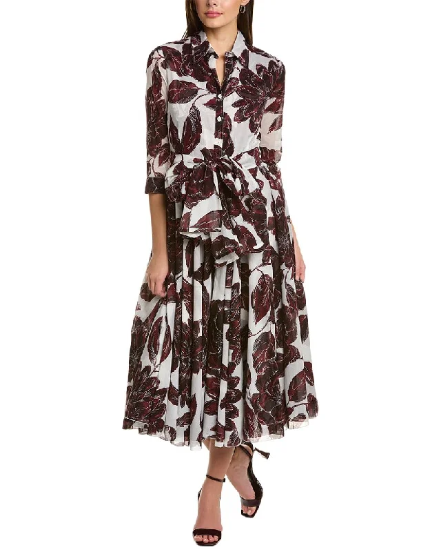 Samantha Sung Aster Shirtdress White Shirt Dress