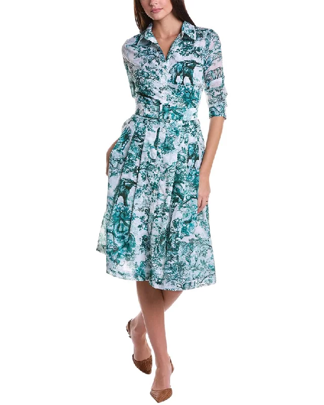 Samantha Sung Audrey 3 Silk Shirtdress Soft Cotton Shirt