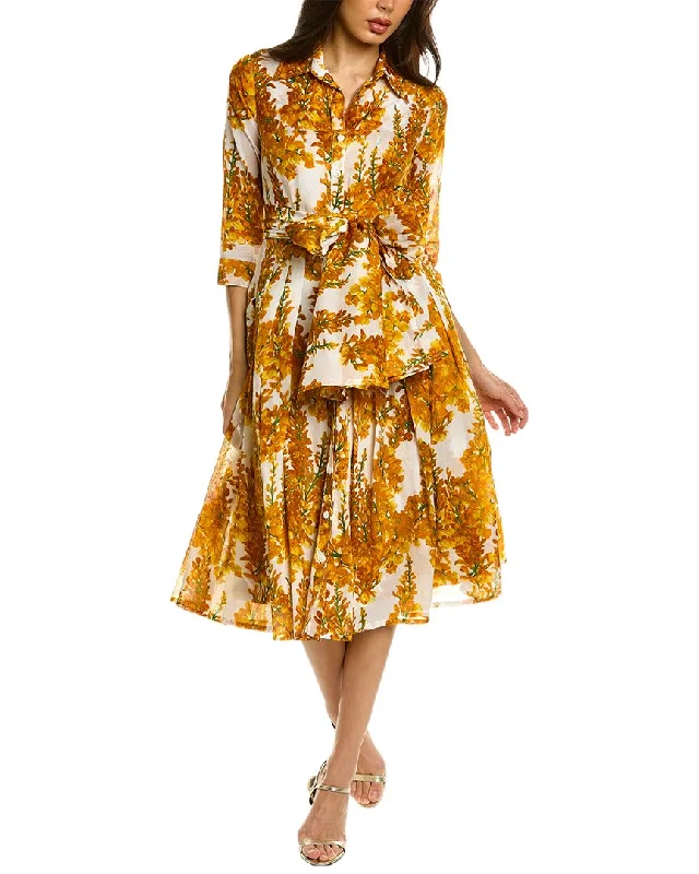 Samantha Sung Audrey 4 Shirtdress Flowy Shirt Dress