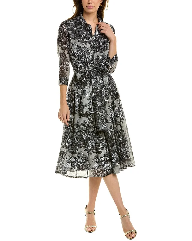 Samantha Sung Audrey 4 Shirtdress Printed Shirt Dress